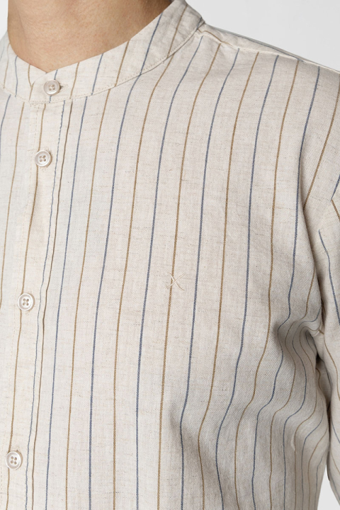 Clean Cut Copenhagen Ran Mao Shirt L/S Light beige stripe