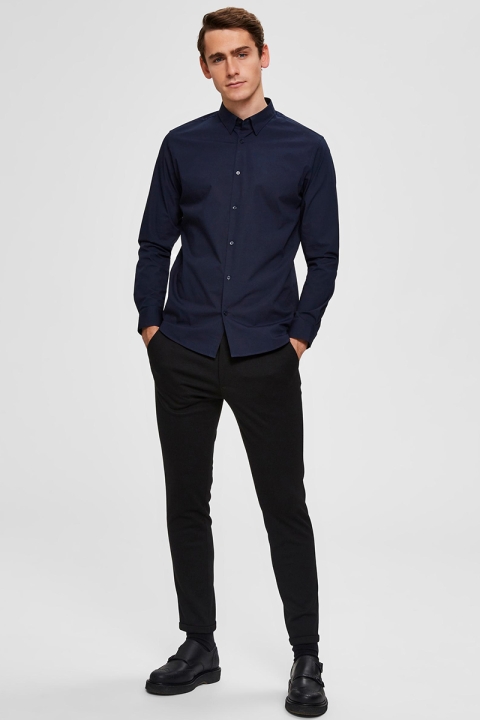 Selected SLHSLIMMULTI SHIRT LS M 2 PACK Navy Blazer with Navy combo.