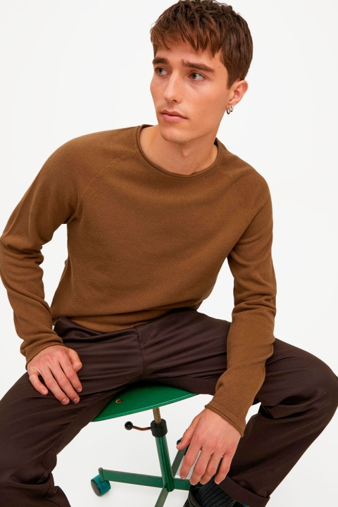 Jack & Jones JJEHILL KNIT CREW NECK NOOS Rubber