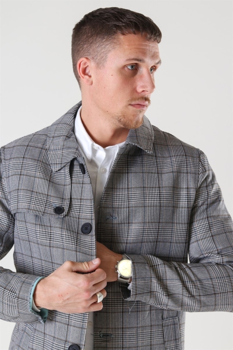 Only & Sons Archer Check Carcoat Black/Checks