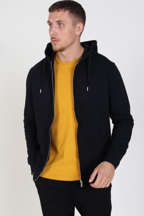 Solid Organic Morgan Zip Sweat Black