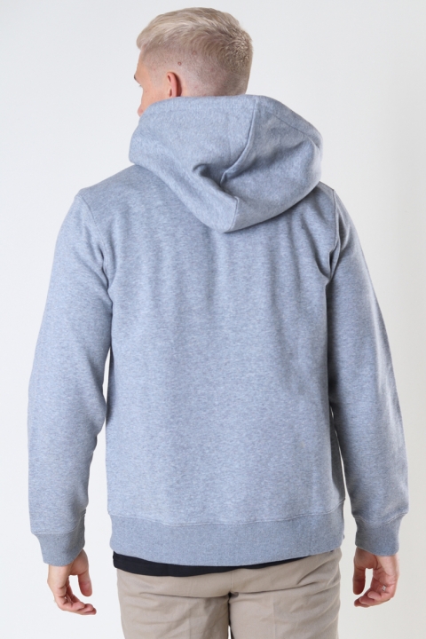 Jack & Jones JJESOFT BASIC SWEAT ZIP HOOD NOOS Light Grey Melange REG FIT