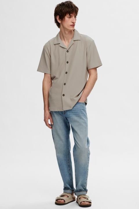 Selected Loose Plisse Resort SS Shirt Pure Cashmere