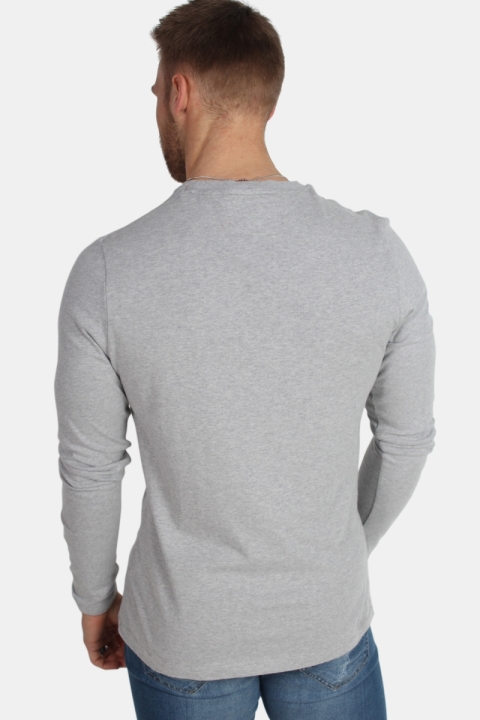 Superdry Orange Label LS Vintage Emb T-shirt Grey Marl