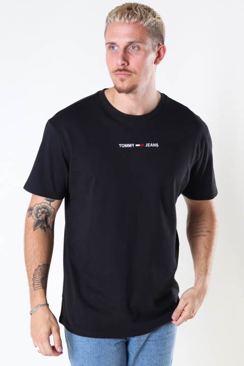 TJM SMALL TEXT TEE Black