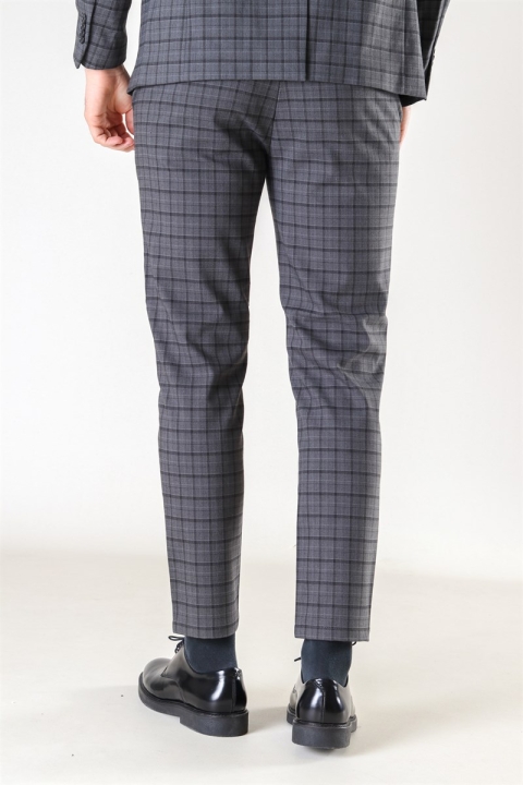 Clean Cut Milano Marcel Pants Grey Checked