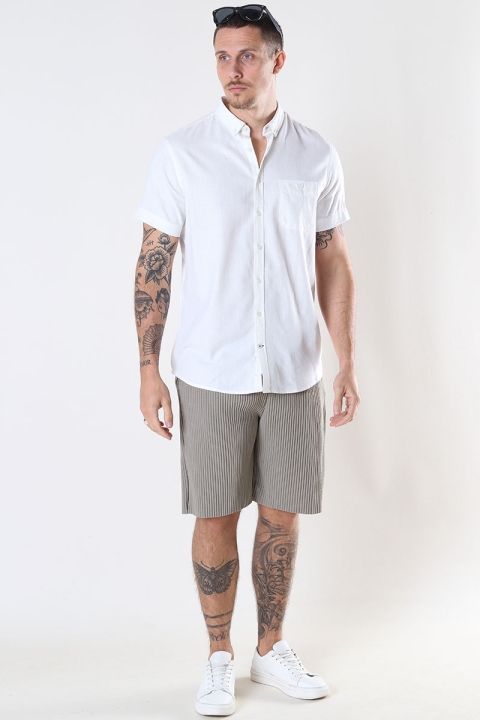 Kronstadt Johan Linen S/S shirt Off White