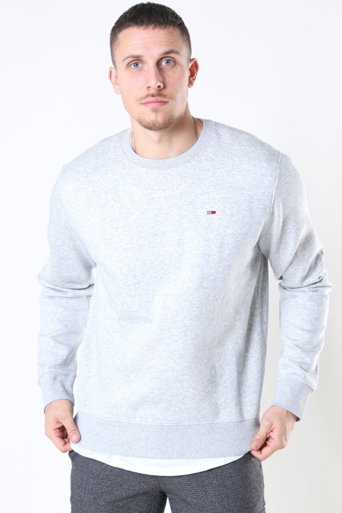 Tommy Jeans Regular Fleece Crewneck Light Grey