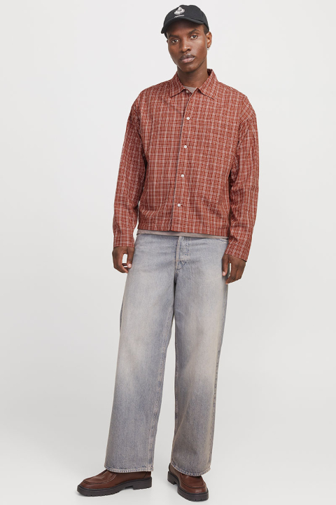 Jack & Jones Austin Loose Fit Check Shirt Arabian Spice