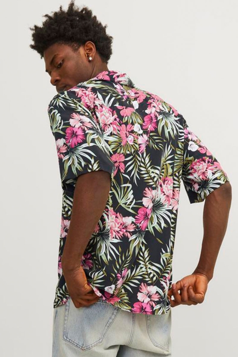 Jack & Jones Jeff AOP Resort Shirt SS Pink Nectar