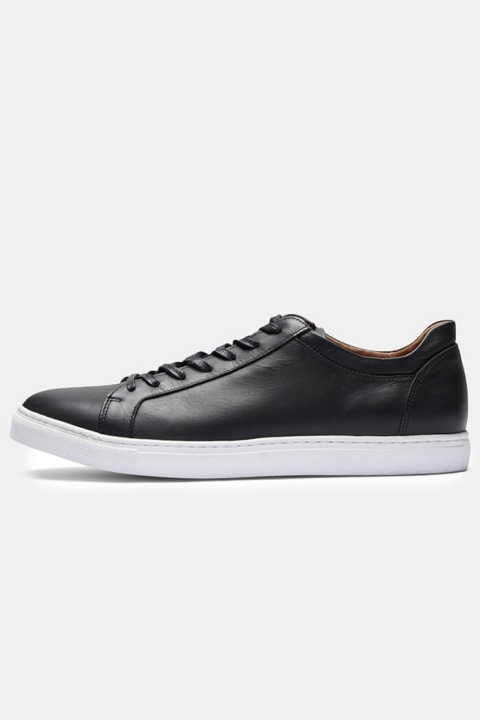 Selected David Leather Trainer Sneakers W Black