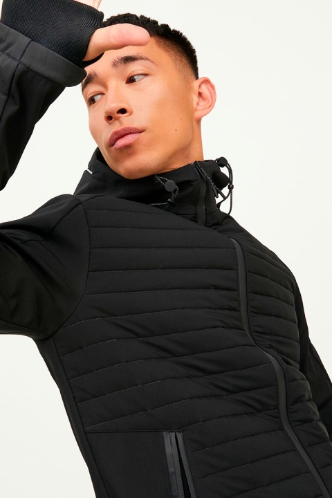 Jack & Jones JCOTOBY AIR HYBRID JACKET SN Black