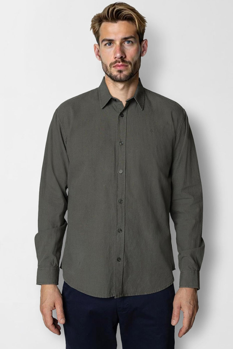 Clean Cut Copenhagen Luca shirt LS Army