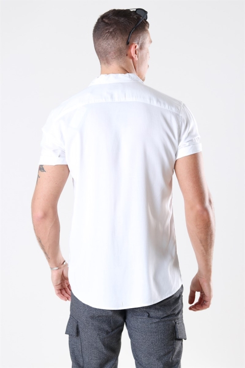 Only & Sons Silo Solid Viscose Skjorta White