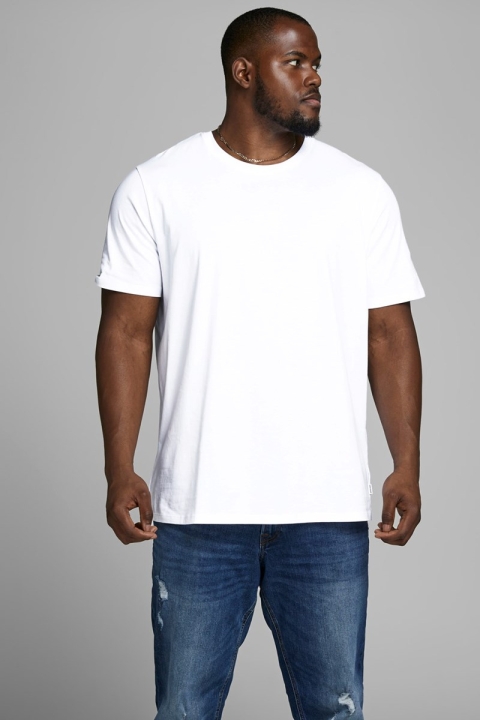 Jack & Jones Organic Basic Tee SS O-Neck Noos White Plus Size