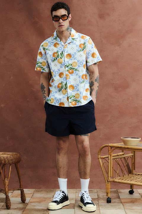 Solid Paiboon Shirt Insignia Blue