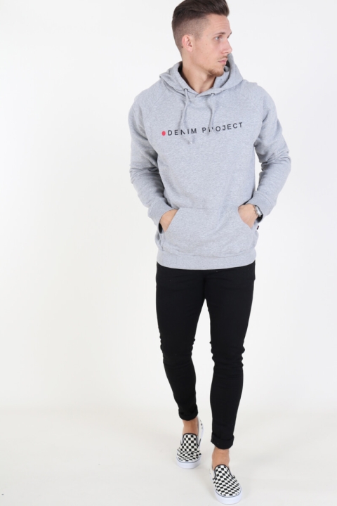 Denim Project Logo Hoodie Grey