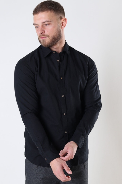 Jack & Jones Summer Linen Shirt LS Black