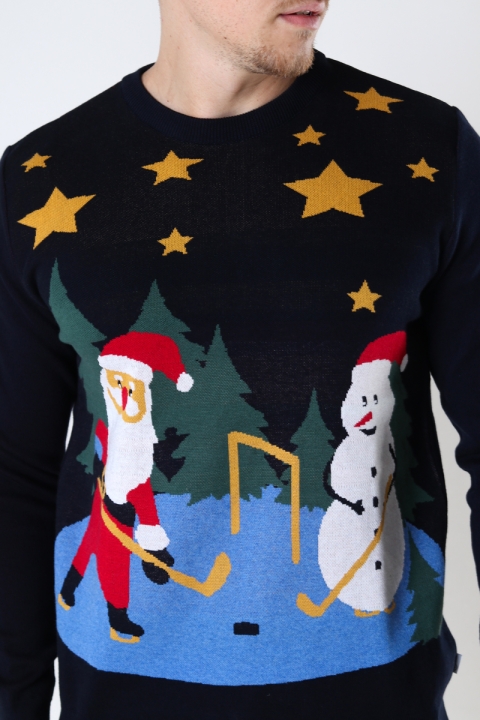 Kronstadt Christmas Cotton knit Ice hockey Santa