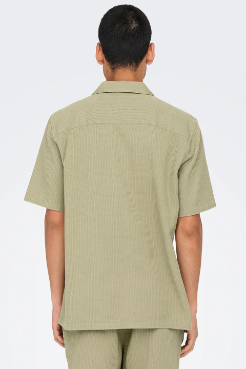 ONLY & SONS Bertil Waffle SS Resort Shirt Twill