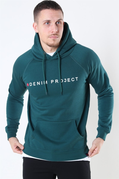 Denim Project Logo Hoodie Bottle Green
