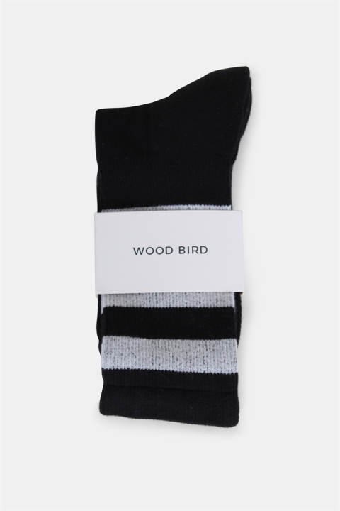 WoodBird Tennis Strumpor Black/White
