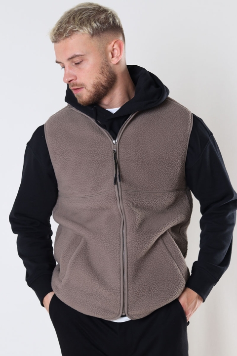 Jack & Jones JPRBLUBAKER FLEECE VEST Walnut