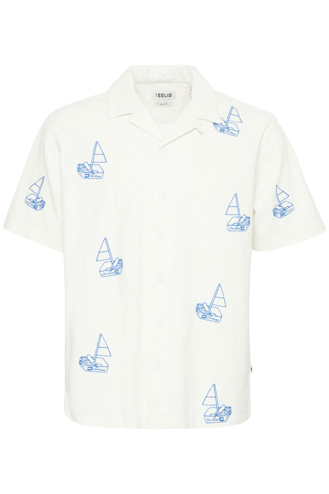 Solid Ottild SS Shirt  Off White