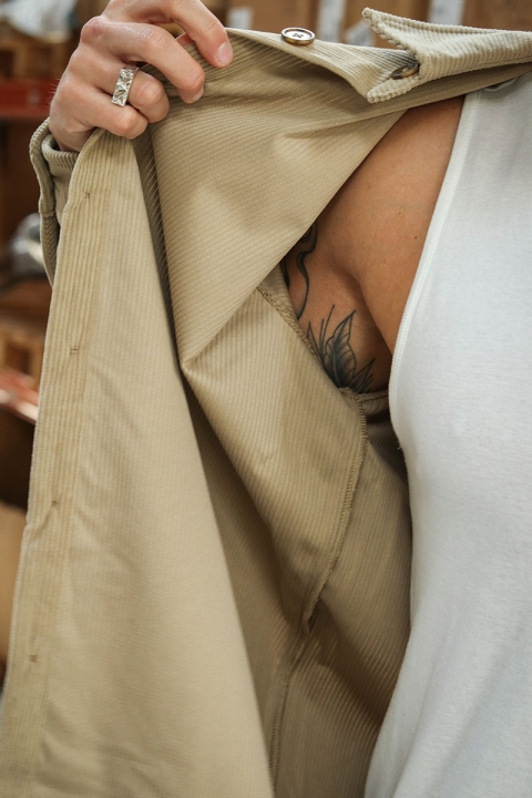 ONLY & SONS Tile Corduroy Shirt Chinchilla