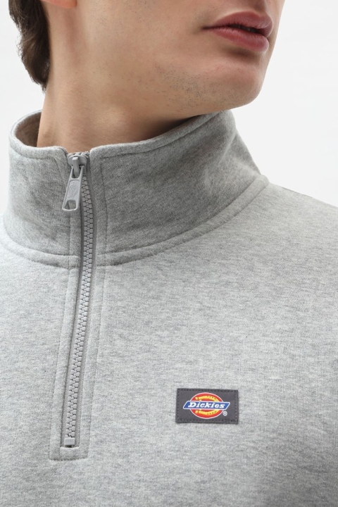 Dickies OAKPORT QUARTER ZIP GREY MELANGE