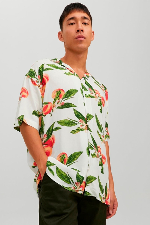 Jack & Jones Luke Flores Resort Shirt SS Cloud Dancer