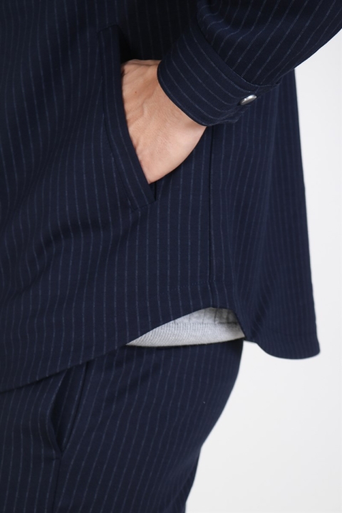 Clean Cut Milano Pinstripe Jacka Navy