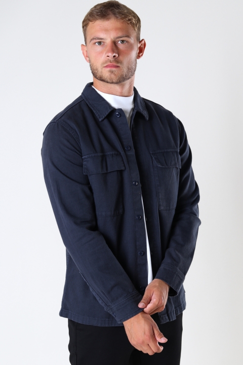 Jack & Jones JORNOLAN OVERSHIRT LS Navy Blazer /COMFORT