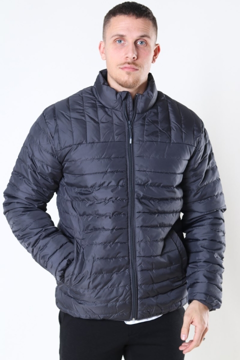 Only & Sons Paul Quilted Highneck Jacka Grey Pinstripe