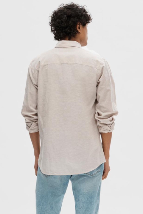 Selected Slim Sun Linen Shirt LS Pure Cashmere