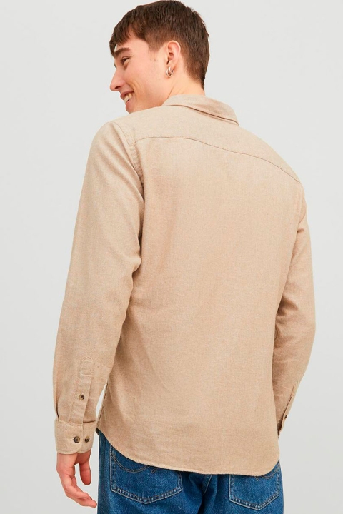 Jack & Jones Classic Melange Shirt L/S Oatmeal