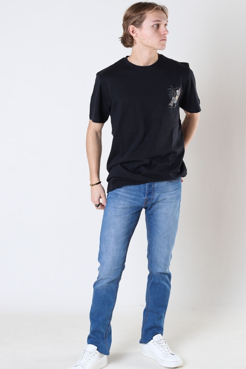 Clean Cut Copenhagen Trey Cotton Tee SS Black