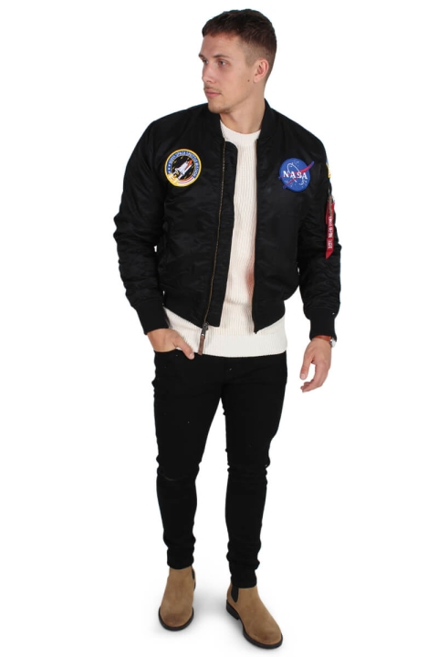 Alpha Industries MA-1 VF NASA Bomber Jacka Black