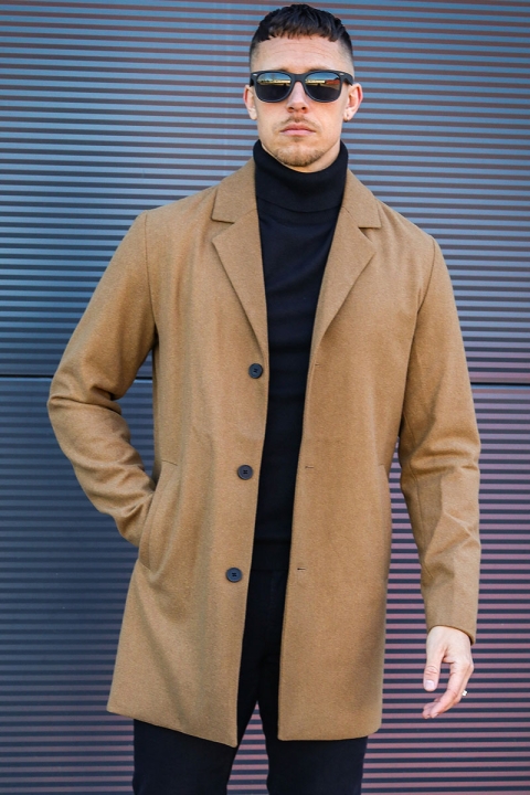 Jack & Jones TOMMY WOOL COAT Khaki