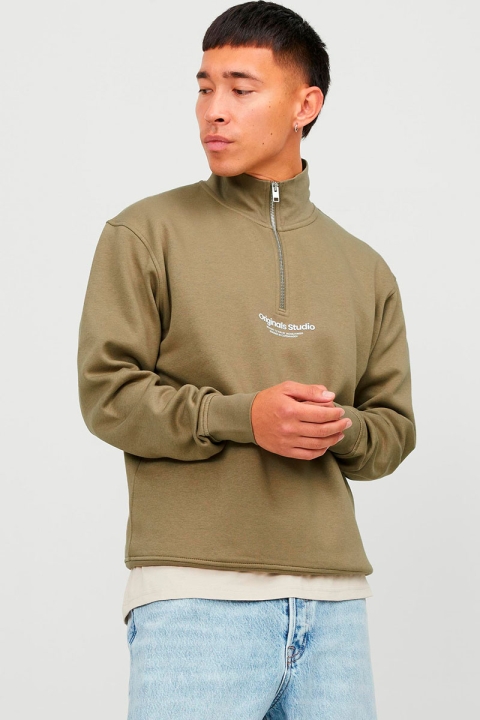 Jack & Jones Vesterbro Sweat Half Zip Aloe