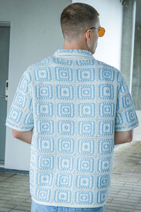 ONLY & SONS Bart Relaxed Fit SS Knit Shirt Egret