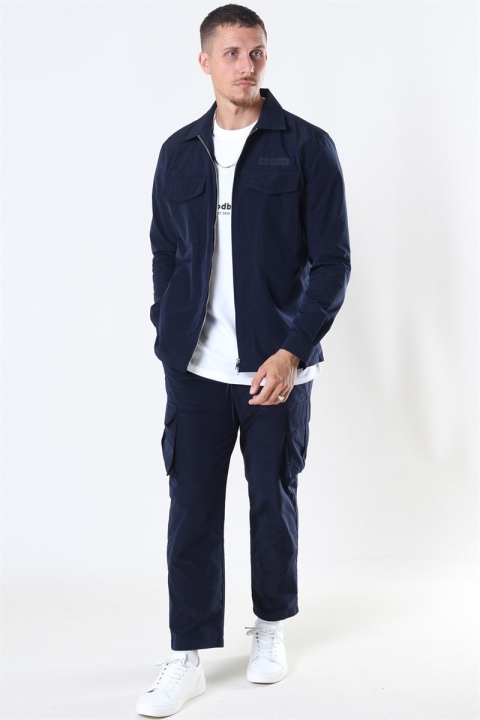 WoodBird Klarc Zip Skjorta Navy