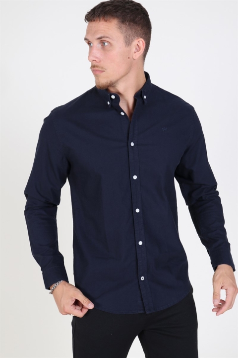 Kronstadt Johan Oxford Washed Skjorta Navy