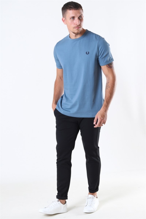 Fred Perry Ringaer T-Shirt Blue Estate