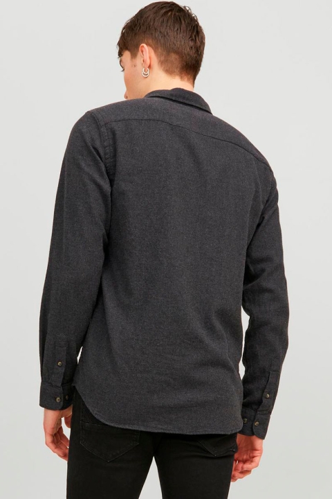 Jack & Jones Classic Melange Shirt L/S Dark Grey Melange