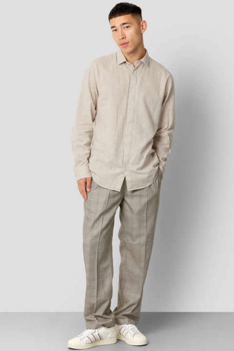 Clean Cut Copenhagen Jamie Cotton Linen Shirt LS Sand Melange