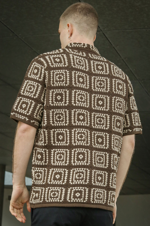 ONLY & SONS Bart Relaxed Fit SS Knit Shirt Demitasse