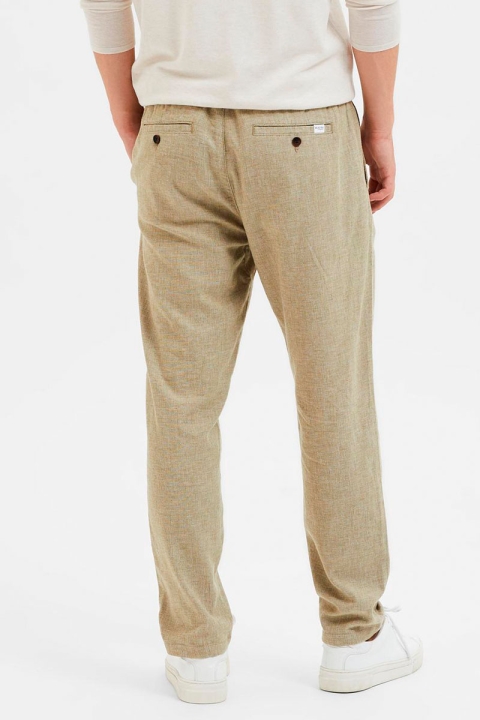 Selected SLIM TAPE-BRODY LINEN PANTS Olive Branch