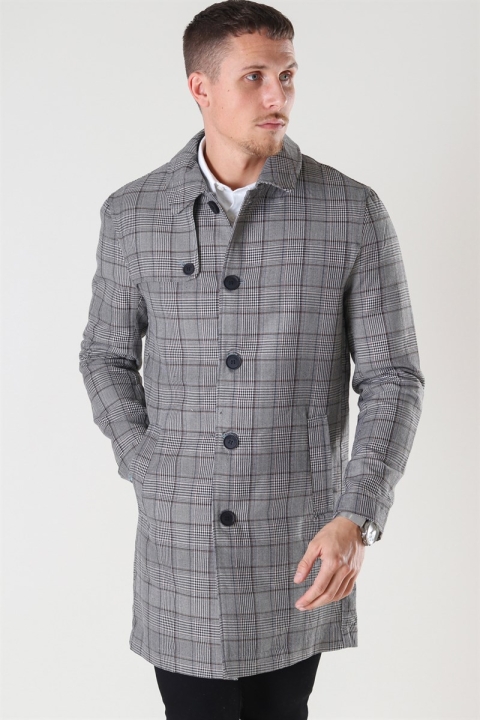 Only & Sons Archer Check Carcoat Black/Checks