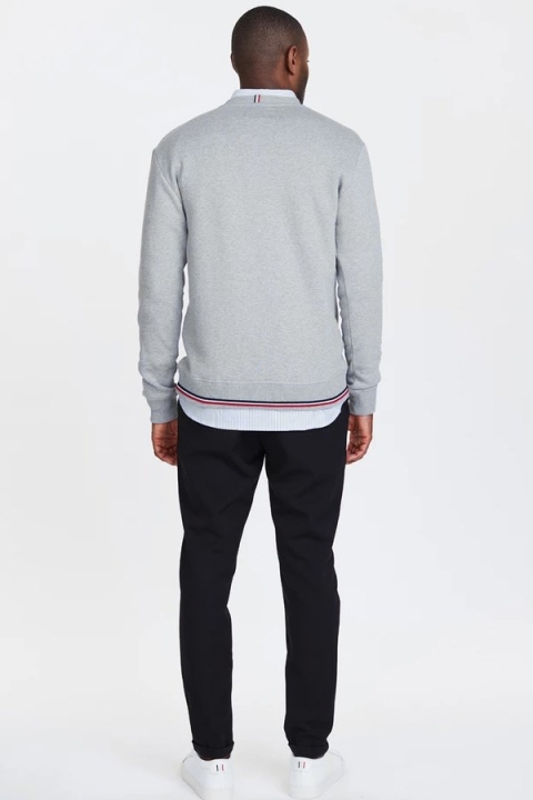 Les Deux Embossed Sweatshirt Grey Melange